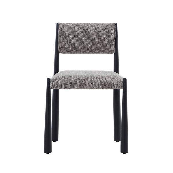 English Elm Side Chair Set of 2 Boucle Upholstered Mid Century Metal Frame Accent Seating Mushroom B365P504267