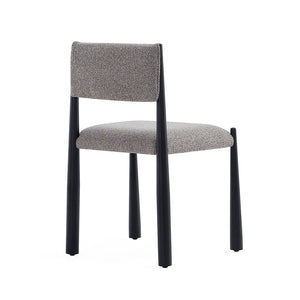 English Elm Side Chair Set of 2 Boucle Upholstered Mid Century Metal Frame Accent Seating Mushroom B365P504267