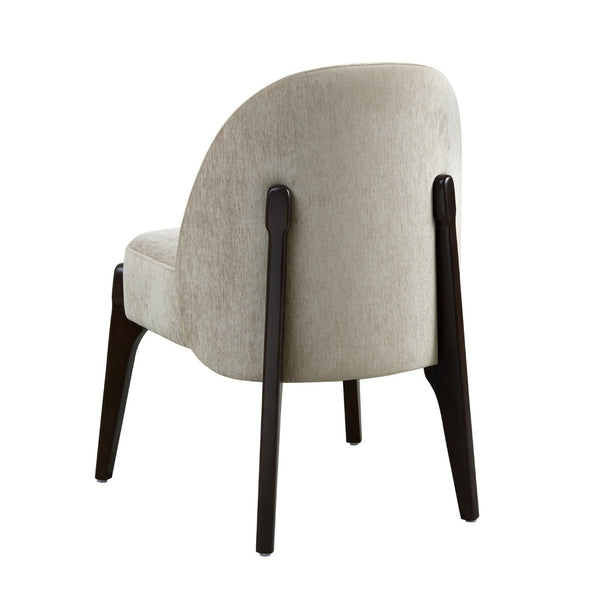 English Elm Side Chairs Set of 2 Chenille Upholstered Beech Wood Frame Coil Spring Dining Seat Taupe B365P504290