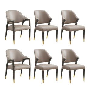 English Elm Side Chair Barrel Silhouette Woven Fabric Upholstered Sculptural Accent for Dining or Reading Taupe B365P504295