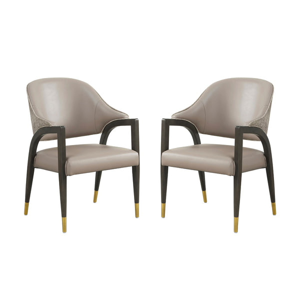 English Elm Side Chair Barrel Silhouette Woven Fabric Upholstered Sculptural Accent for Dining or Reading Taupe B365P504295