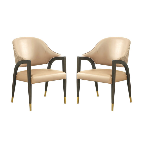 English Elm Side Chair Barrel Silhouette Woven Fabric Upholstered Sculptural Accent for Dining or Reading Tan B365P504296