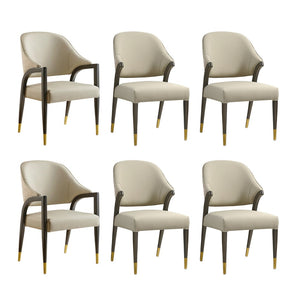 English Elm Side Chair Barrel Silhouette Woven Fabric Upholstered Sculptural Accent for Dining or Reading Stone Gray B365P504297
