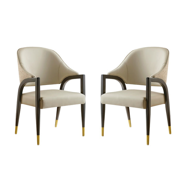 English Elm Side Chair Barrel Silhouette Woven Fabric Upholstered Sculptural Accent for Dining or Reading Stone Gray B365P504297