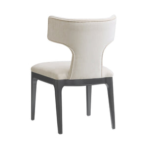 English Elm Side Chairs Set of Two Wingback Chenille Upholstered Beech Wood Living Room Accent Cream B365P504304