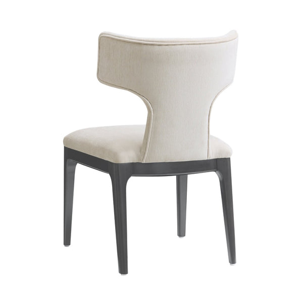 English Elm Side Chairs Set of Two Wingback Chenille Upholstered Beech Wood Living Room Accent Cream B365P504304