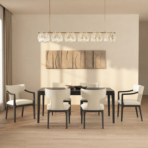 English Elm Side Chairs Set of Two Wingback Chenille Upholstered Beech Wood Living Room Accent Cream B365P504304