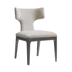 English Elm Side Chairs Set of Two Wingback Chenille Upholstered Beech Wood Living Room Accent Taupe B365P504305