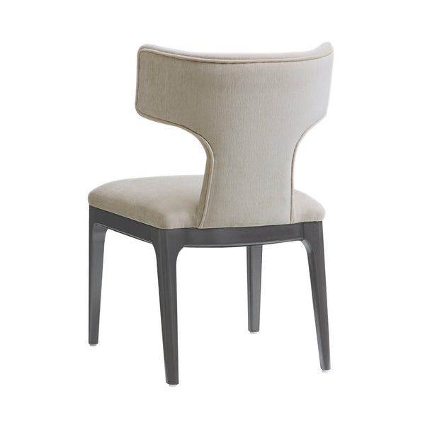 English Elm Side Chairs Set of Two Wingback Chenille Upholstered Beech Wood Living Room Accent Taupe B365P504305