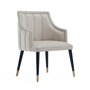English Elm Armchair with Channel Tufted Back Velvet Upholstery and Tapered Elm Legs for Modern Interiors Light Gray B365P504310