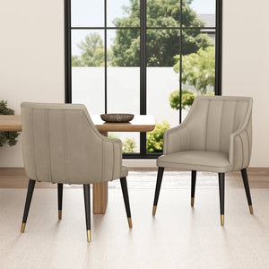 English Elm Armchair with Channel Tufted Back Velvet Upholstery and Tapered Elm Legs for Modern Interiors Light Gray B365P504310