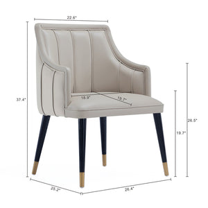 English Elm Armchair with Channel Tufted Back Velvet Upholstery and Tapered Elm Legs for Modern Interiors Light Gray B365P504310