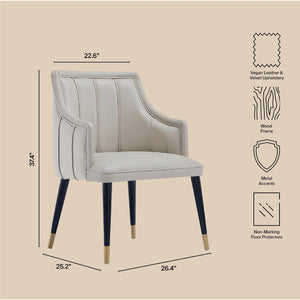 English Elm Armchair with Channel Tufted Back Velvet Upholstery and Tapered Elm Legs for Modern Interiors Light Gray B365P504310