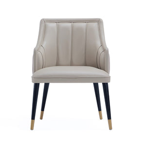 English Elm Armchair with Channel Tufted Back Velvet Upholstery and Tapered Elm Legs for Modern Interiors Light Gray B365P504310
