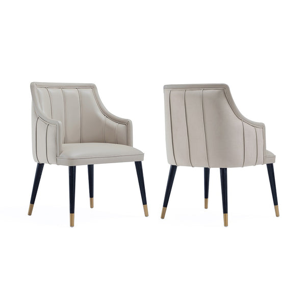 English Elm Armchair with Channel Tufted Back Velvet Upholstery and Tapered Elm Legs for Modern Interiors Light Gray B365P504310