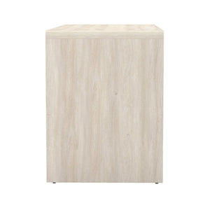English Elm Writing Desk with Fluted Drawer Fronts Wide 60 Inch Whitewashed Wood Home Office Oak B365P504313