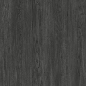 English Elm End Table Round Cylindrical Wood Grain Laminate with Open Storage for Living Room Charcoal B365P504324