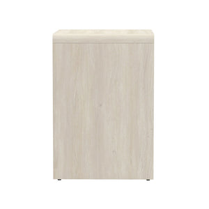 English Elm Nightstand with Fluted Drawers Whitewashed Finish Compact Bedside Table for Coastal Rooms Oak B365P504350