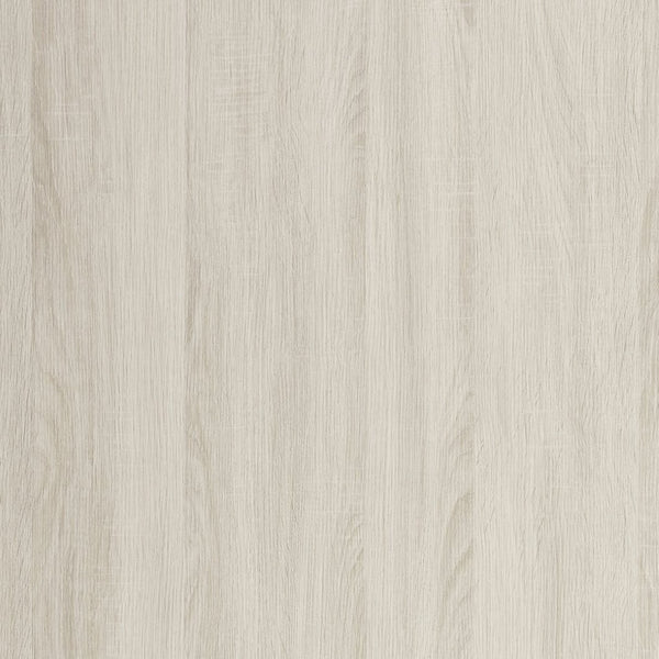 English Elm Nightstand with Two Drawers Elevated Base Minimalist Oak Laminate Bedroom Storage Whitewashed Oak B365P504364