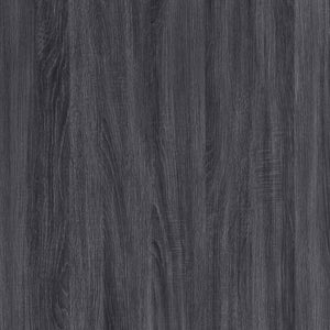 English Elm Nightstand with Two Drawers Bleached Wood Grain Finish for Scandinavian Modern Bedroom Charcoal Gray B365P504389