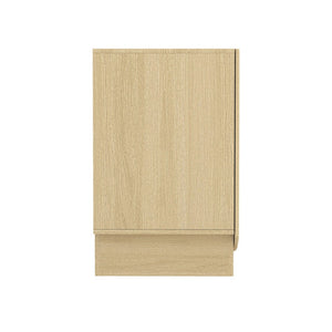 English Elm Sideboard with Push Open Doors Natural Wood Grain Laminate Contemporary Dining Storage Oak B365P504401