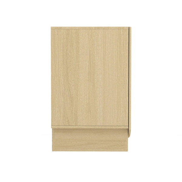 English Elm Sideboard with Push Open Doors Natural Wood Grain Laminate Contemporary Dining Storage Oak B365P504401