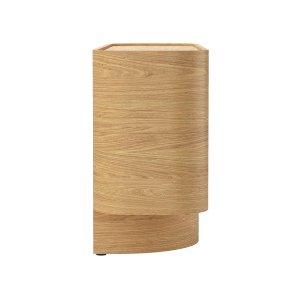 English Elm Sideboard Solid Wood Curved Frame Pedestal Base Natural Grain Dining Storage Cabinet B365P504405
