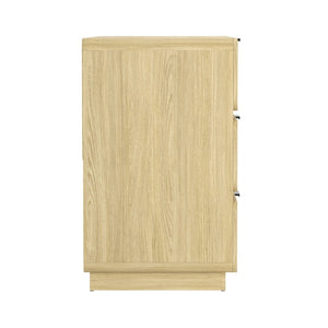 English Elm Dresser Six Drawer Manufactured Wood Minimalist Bedroom Storage with Recessed Metal Hardware Natural B365S00165
