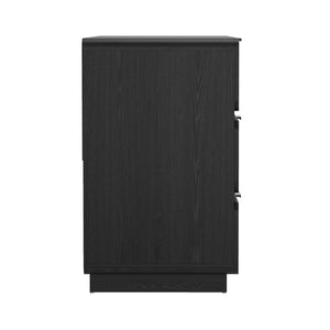English Elm Dresser Six Drawer Manufactured Wood Minimalist Bedroom Storage with Recessed Metal Hardware Black B365S00166