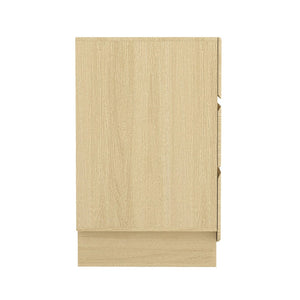 English Elm Dresser with Six Handle-free Drawers in Warm Wood Grain Laminate for Modern Bedrooms Oak B365S00170