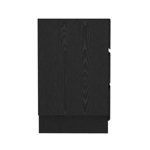 English Elm Dresser with Six Handle-free Drawers in Warm Wood Grain Laminate for Modern Bedrooms Black B365S00171