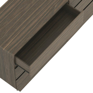 English Elm Dresser with Six Handle-free Drawers in Warm Wood Grain Laminate for Modern Bedrooms Walnut B365S00172