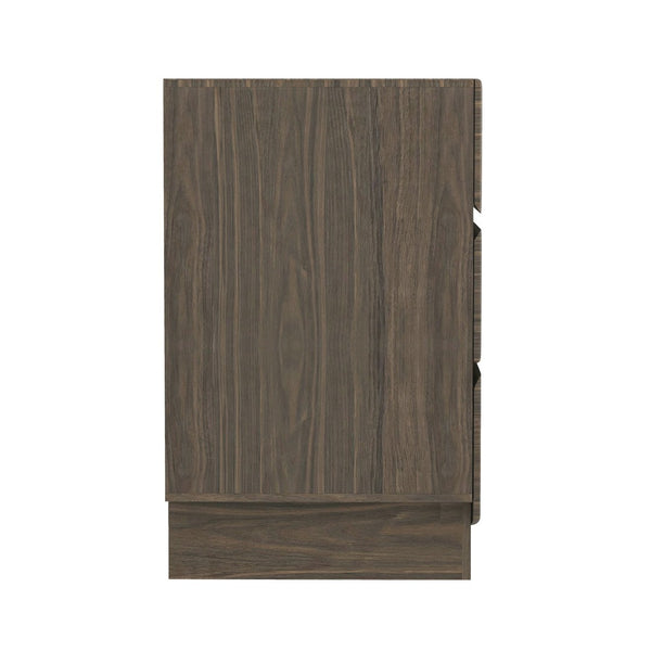 English Elm Dresser with Six Handle-free Drawers in Warm Wood Grain Laminate for Modern Bedrooms Walnut B365S00172
