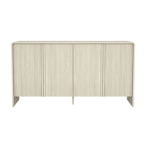 English Elm Sideboard with Fluted Drawer Fronts Push Open Handle Free Design for Dining Rooms Oak B365S00176