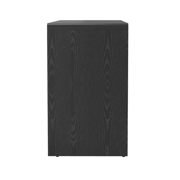 English Elm Sideboard with Fluted Drawer Fronts Push Open Handle Free Design for Dining Rooms Black B365S00178