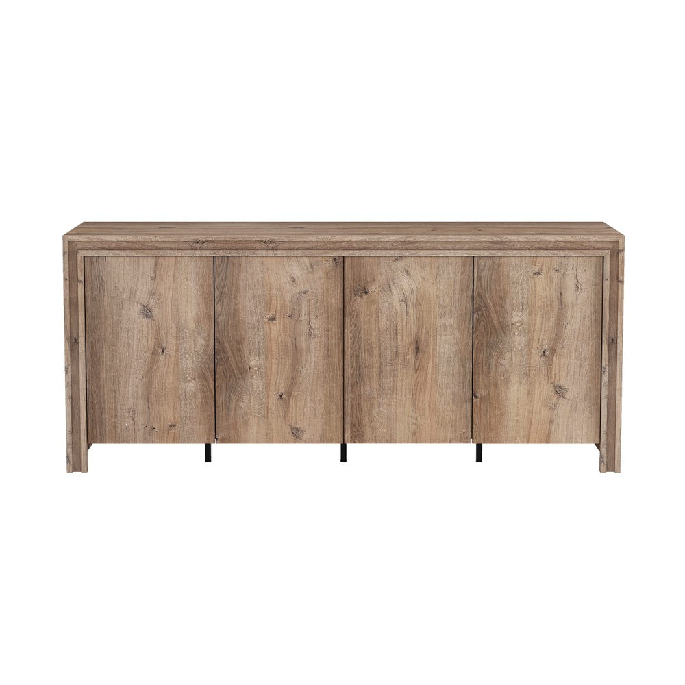 English Elm Sideboard 60 Inch Wood Grain Laminate Storage Cabinet for Dining and Living Rooms B365S00180