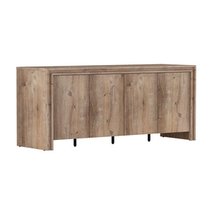 English Elm Sideboard 60 Inch Wood Grain Laminate Storage Cabinet for Dining and Living Rooms B365S00180