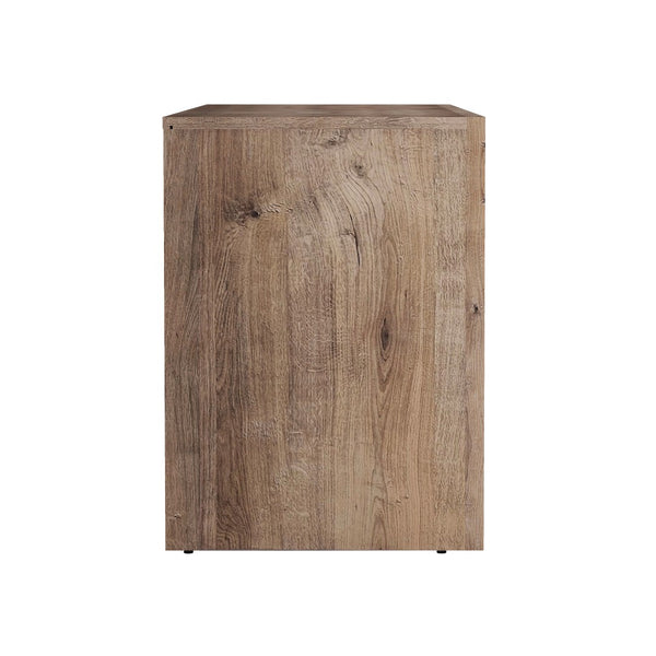 English Elm Sideboard 60 Inch Wood Grain Laminate Storage Cabinet for Dining and Living Rooms B365S00180