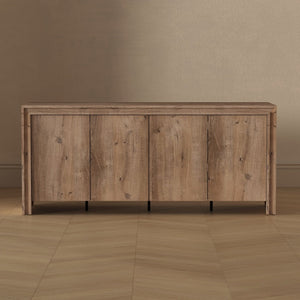 English Elm Sideboard 60 Inch Wood Grain Laminate Storage Cabinet for Dining and Living Rooms B365S00180