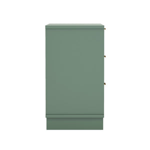 English Elm Dresser with Fluted Drawer Fronts Soft Close Glides and Elevated Base for Modern Bedrooms Sage Green B365S00183