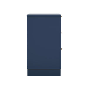 English Elm Dresser with Fluted Drawer Fronts Soft Close Glides and Elevated Base for Modern Bedrooms Midnight Blue B365S00184