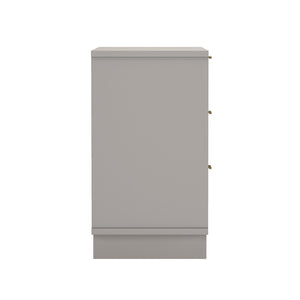 English Elm Dresser with Fluted Drawer Fronts Soft Close Glides and Elevated Base for Modern Bedrooms Light Gray B365S00186