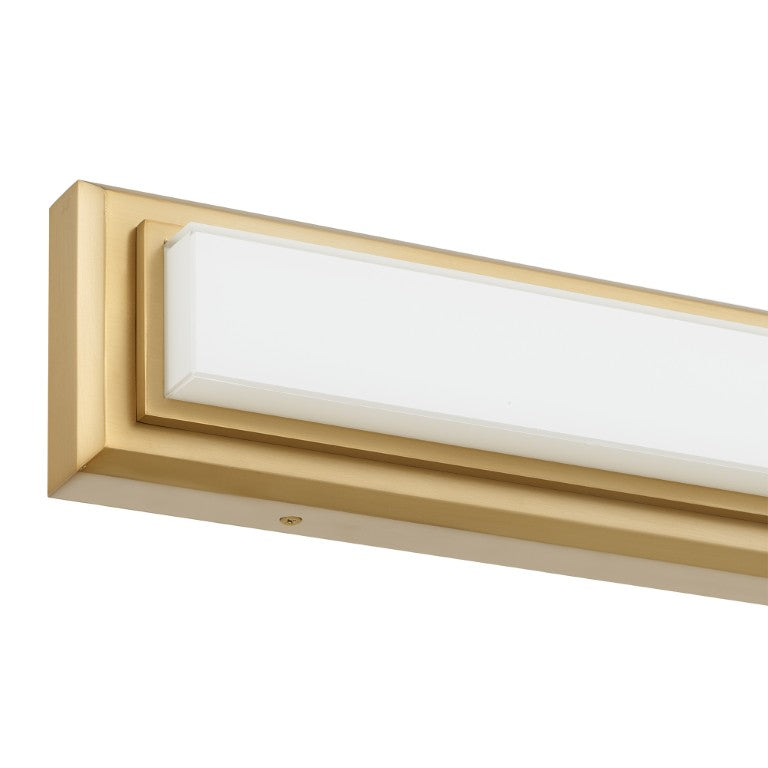 English Elm 24-Inches Antique Brass Dimmable LED Vanity Bar Warm Vintage Glow for Bath Walls B370P394100