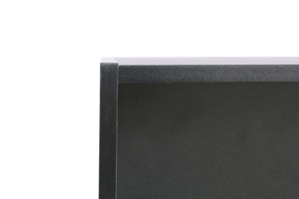 English Elm 5-tier Open Bookcase Slim Matte Black Finish Tall Vertical Shelving for Home Office B372P426656