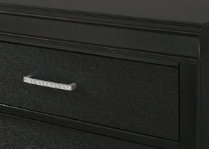 English Elm Amalia Chest In Black - Elegant Faux Shagreen Design With Crystal Pulls For Stylish Storage Solutions B132P162258
