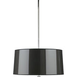 Robert Abbey Penelope Pendant Polished Nickel Black Ceramik Parchment Shade With Silver Mylar Lining