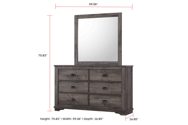 English Elm Coralee Dresser - Elegant Dark Brown Storage Solution With Durable Design & Ample Drawer Space B132P162332