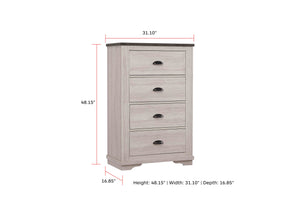 English Elm Coralee Chest - Elegant Light Gray Storage Solution With Dovetail Drawers For Modern Interiors B132P162346