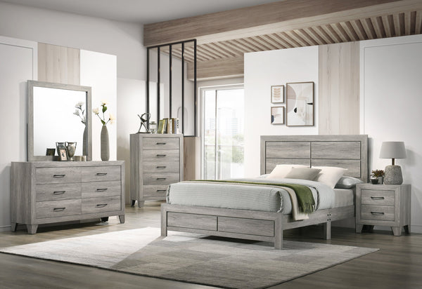 English Elm Hopkins King Bed In Gray - Elegant Wood Design, Easy Assembly & Timeless Style For Your Bedroom B132P162435