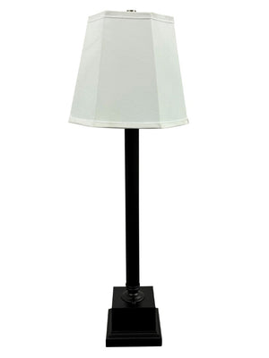 House of Troy Bristol Buffet Table Lamp Matte Black Metal Base Hexagonal Shade for Modern Interiors B955-BLK